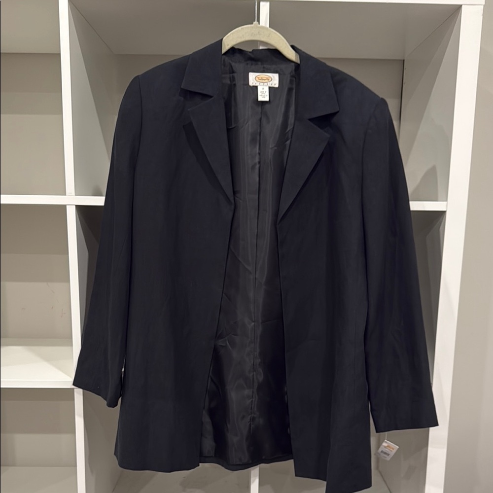 NWT: Talbots open front silk-linen blazer, size 12